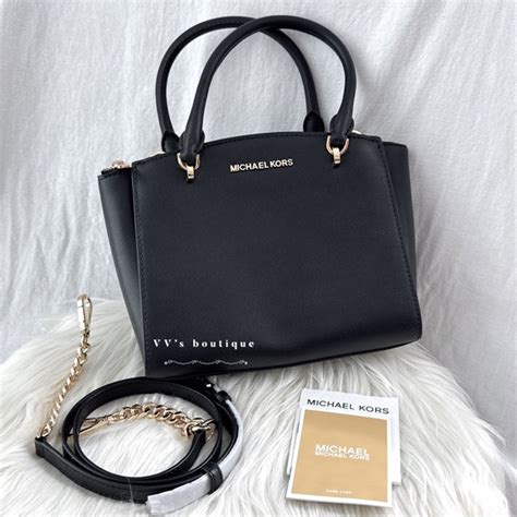 ellis small leather satchel michael kors black|Michael Kors Ellis Small Convertible Satchel Crossbody Stud .